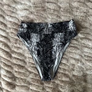 Aerie Monochrome Animal Print Swimwear cheeky high wasted bikini bottoms